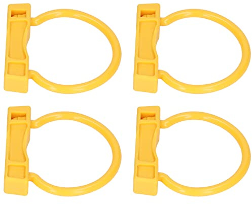 4 Stück Bull-Nasenring, Nylon, gelb, hohe Elastizität, leicht, Bauernhof-Kuh-Nasenring für Rinder (L)