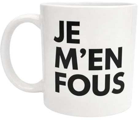FILOUFACE Mug Je m'en fous Tasse originale humour décalé fun idée cadeau anniversaire Noël amis collègues