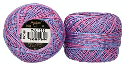 Anchor 4518008-01325 Stickgarne, 100% Baumwolle, 1325, Stärke 8, 82m, 15 Gramm