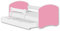 ACMA Jugendbett Kinderbett mit Einer Schublade mit Rausfallschutz und Matratze Weiß II 140 160 180 (140x70 cm + Schublade, Weiß - Rosa)