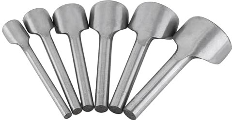Juego De 6 Cortadores De Punzón De Piel Para Coser En CasaHerramientas De Cuero Kit De Punzones Para Artesanía Accesorios Para Reparación De Zapatos Y Bolsos (15–40 mm)
