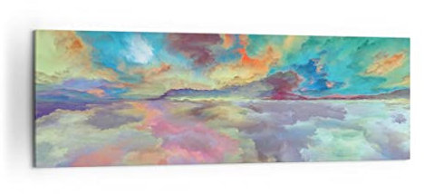 Panorama Bilder auf Leinwand 160x50cm Leinwandbild Abstraktion modern Groß XXL Wanddeko Bild Schlafzimmer Küche Wandbilder Dekoration Wohnzimmer Wall Decor Canvas Wand Kunstdruck Art AB160x50-4027