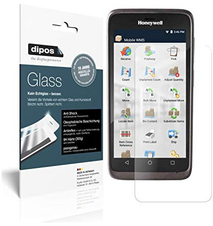 dipos I 2X Displayschutz matt kompatibel mit Honeywell EDA51 Schutzfolie 9H Anti-Shock