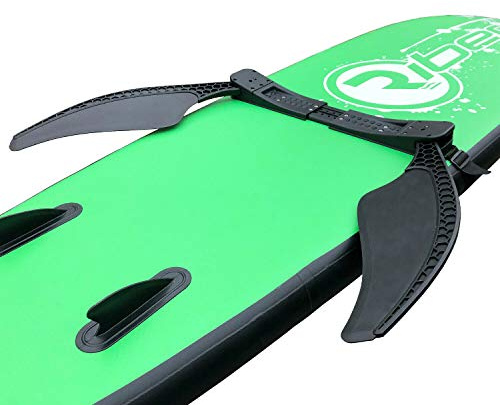 Pecfin Paddleboard SUP Stabilisers - Forward Propulsion Fins - Beginner Friendly - Universal Fit - Provides Stability - 2.1M Long Straps - Fins Pivot Out - Clips and Unclips to the Board - RIBER