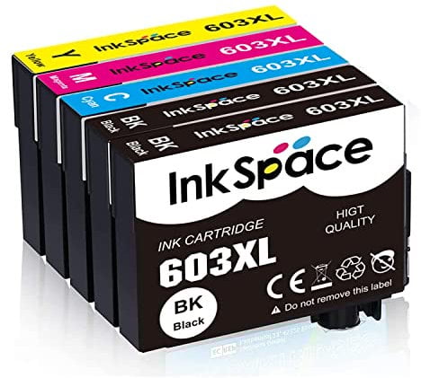 InkSpace 5X Kompatible Tintenpatronen für Epson 603XL mit Expression Home XP-2100 XP-2105 XP-2150 XP-3100 XP-3105 XP-3150 XP-4100 XP-4105 Workforce WF-2810 WF-2830 WF-2835