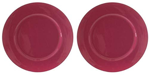 ETC dekorativer Teller Dekoteller Platzteller rund farbig oder metallic glänzend Preis für 1 x klein ca. 16 cm oder 2 x groß ca. 33 cm (Fuchsia, ca. 33 cm)