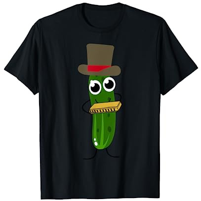 Essiggurke mit Mundharmonika Gurke T-Shirt