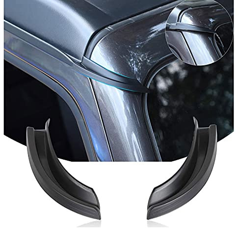 CKPEOR Hard Top Regenumlenker ABS Tropfleistenverlängerung Regenrinne Passend für Jeep Wrangler 2018-2020 JL JLU und 2020 Jeep Gladiator JT, 1 Paar