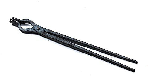 Tenaza de forja Pinzas de herrero Tenaza de forja boca redonda para la fabricación de cuchillos de yunque Tenaza de forja de 470 mm para Engineer Blacksmith Forge