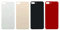 ELLENNE Rückseite Rahmen kompatibel mit iPhone 8 Plus Back Cover Glas Schwarz Weiß Gold Rot (Rot/Rot)