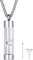 U7 Cremation Vial Hourglass Ash Necklace For Women Men Ashes Stainless Steel Urn Pendant Necklaces Jewellery