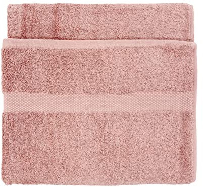 The Linen Yard Loft Lot de 6 Serviettes de Toilette en Coton Rose pâle