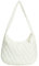 Ovida Große Puffy Tote Bag Gesteppte Daunen Baumwolle Polsterung Schultertasche Winter Warm Leichte Crossbody Handtasche mit Reißverschluss, Weiß, Einheitsgröße