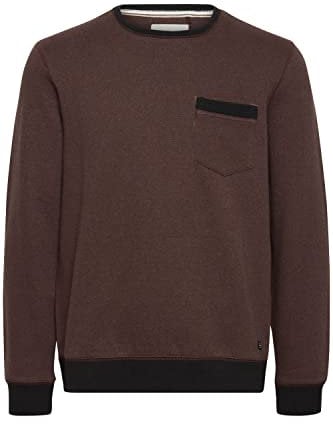 Blend 20714592 Herren Sweatshirt Pullover Pulli mit Rundhalsausschnitt O-Neck Brusttasche, Größe:2XL, Farbe:Java (191016)