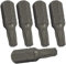 AERZETIX - C62129 - Lot de 5 embouts de vissage 1/4'' à empreinte étoile T25 6 pans - longueur 25 mm - outil de serrage clé à cliquet tournevis visseuse douille quincaillerie mécanique - en acier S2