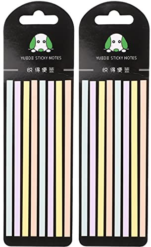 Operitacx Klebestreifen 2 Taschen farbige Seitenmarkierungen Notizbuch Lesestreifen für Studenten Büro Haftnotizen