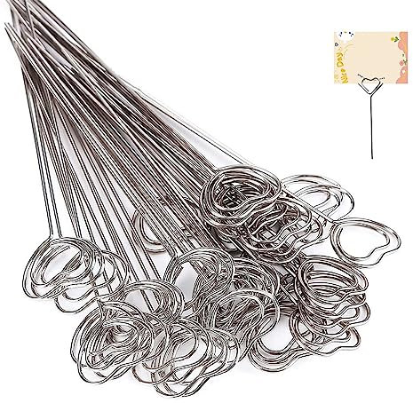 Fotohalter Aus Metall, Kartenhalter in Herzform, 30 PCS Metall Fotohalter, Metalldrähte Memo Clip, Tischnummer Clip, Fotohalter Metall, Memohalter Klammer, Memohalter Metall, Memohalter Herz