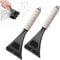 JNNJ Raspador de Hielo 2 Piezas, Rascador de Hielo para Luna de Coche, Accesorios para Coches, Resistente Rasqueta Quita Nieve para Parabrisas de Vehículo, para Quitar la Nieve(Negro)