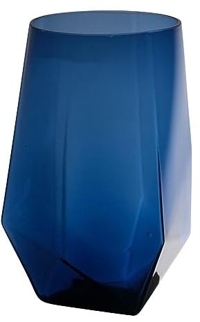 INNA-Glas Tischvase MARSIA aus Glas, blau-klar, 15,5 cm, Ø 10 cm