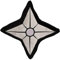Elbenwald Naruto Shippuden Kissen im Shuriken Design 38,5 x 38,5 x 10 cm für Anime Fans Herren Damen Unisex grau