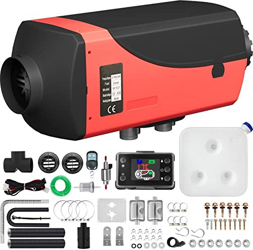KOZWAY 3KW Autoheizung Diesel Lufterhitzer 12V mit Zwei Schalldämpfern LCD Schalter for RV Boot Bus Wohnmobil Diesel Standheizung