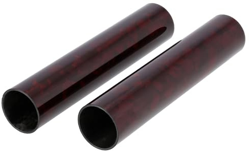 Set: 2x Cover für Telegabelholme, 165mm, Forged-Carbon - Rot