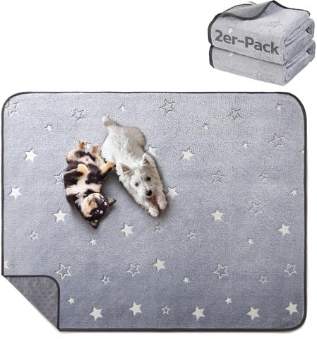 PICK FOR LIFE Haustier-Urinunterlage Waschbar Welpenunterlagen Matte für Hunde Schnell Absorbierend Haustier Hygieneunterlage für Welpen Alte oder Inkontinente Hunde, 90*122cm