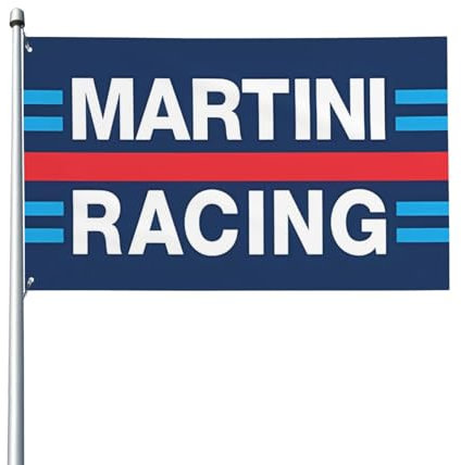 Compatible With Martini Racing Flagge, 90 x 150 cm, Außenflaggen, Gartenflaggen, Hausflaggen, Banner-Dekoration für Hof, Veranda, Rasen, Heimdekoration