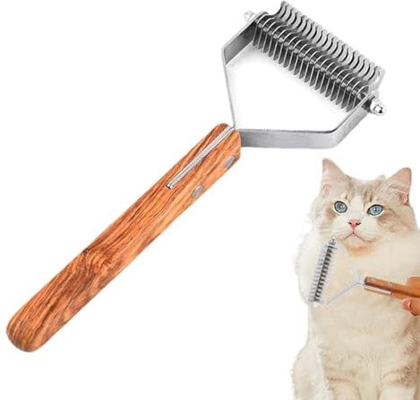 Horse Shedding Tool - Dog Grooming Brush, Animal Shedding Brush | Professional Brush for Cats and Dogs, Cats, Kittens, Puppies, 7.87 x 3.35 Inches