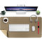 Schreibtischunterlage Leder，Schreibtisch Unterlage，80x40cm Laptop Desk Mat，Laptop Tischunterlage，Wasserdichte Schreibtischauflage FüR BüRo- Oder Heimbereich,Büromatte tragbar(braun/Tan)
