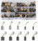 50 Pcs Electric Motor Carbon Brushes for Power Tools, Replacement Carbon Brushes for Angle Grinders Circular Saws Electric Hammer Drills Carbon Brushes Motors Parts, 10 Sizes