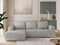 MKS MEBLE Sofa mit Schlaffunktion - Ecksofa mit Schlaffunktion und Bettkasten - Sofa 3 Sitzer - Schlafsofa - Couch - Schlafsofa mit Bettkasten - Trentino L - Hellgrau Stukture - Links