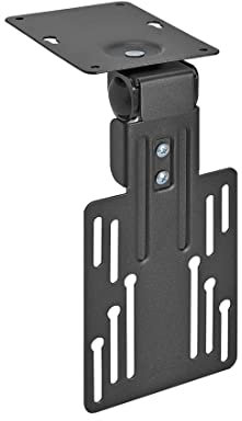 Mount-It! Compact Folding Ceiling TV Mount | Flip Down and Under Cabinet TV Bracket for Small Screens Up to 24 Inches | 90° Tilt and 360° Swivel | VESA 50x50, 75x75, 100x100 | Max 18 lbs
