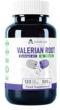 Alzuro Labs Valeriana | 2.000 mg equivalente (estratto 500 mg 4:1) | 120 capsule vegane | Supporta il Sistema Nervoso | Promuove la Calma | 4 Mesi | Testato in Laboratorio | Certificato GMP
