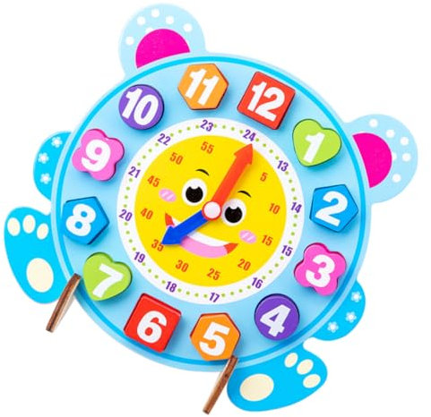 KOMBIUDA Holzuhr Spielzeug 1pc Uhr Sicher Attraktiv Und Lehrreich