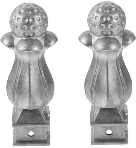 CIYODO Lot De 2 Clôtures Ornementales pour Clôture De Jardin Clôture en Grillage À Poules Lumières Solaires Prolongateur De Clôture Kit De Portail De Bordure Têtes en Aluminium