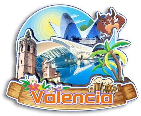 Quwsne Refrigerator Magnet Valencia Spain Fridge Magnet City Travel Souvenirs Tourist Gifts 3D Classic Landmarks Handmade Crafts Home Decoration -3552