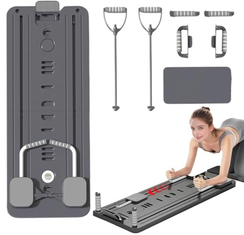 Pilates-Tisch | Faltbare Pilates-Platte für das Training zu Hause | tragbar mit Bändern Bauchtrainer und Rücken Fitnessgeräte