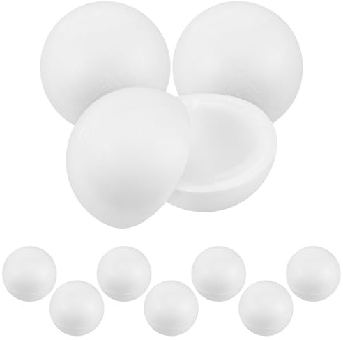 Levemolo 6 Stück Weiße Styropor Halbkugeln 10 cm Hohle Schaumkugeln Zum Malen Basteln Und Dekorieren Für Hochzeiten Weihnachten Valentinstag Babypartys