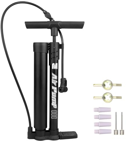 WEEROCK Multifunction Bike Air Pump, Burst Pump with Pressure Gauge Compatible with Presta/Schrader Valves, Portable Bike Floor Pumps for MTB, Road Bike, E-Bike Tire, Tubeless Tires