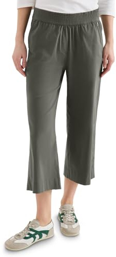 Cecil High Waist Wide Leg Hose im Loose Fit Clear Khaki XS