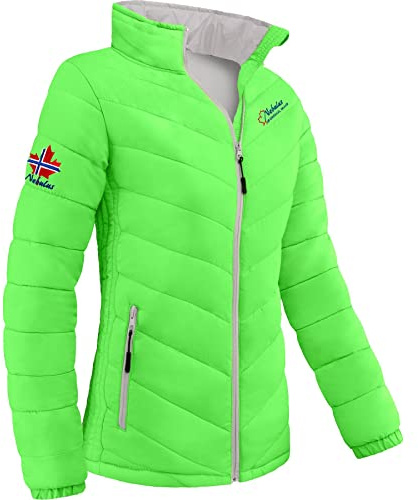 Nebulus Glossy Jacke Leman - Stehkragen, Jacke (Modell: P2247 - Damen, grün; Größe: L) FBA