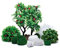 biOrb 55028 Decor Set 30L Winter - Aquariendekoration mit realistischen künstlichen Wasserpflanzen, Wurzeln und Steinen für schönes Aquariendesign - für Süßwasser und Meerwasser