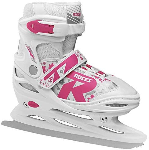 Roces Kinder Jokey Ice 2.0 Verstellbarer Schlittschuh, White/Fuchsia, 38-41