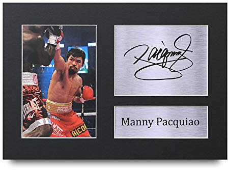 HWC Trading Manny Pacquiao A4 Ungerahmt Signiert Gedruckt Autogramme Bild Druck-Fotoanzeige Geschenk Für Boxfans