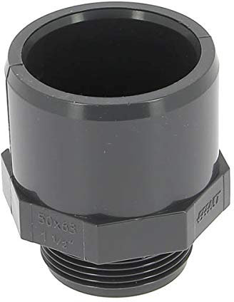 Cepex - Fitting PVC mâle-femelle Ø63-50 mâle 40-49, Polychlorure de vinyle, Union, 50mm