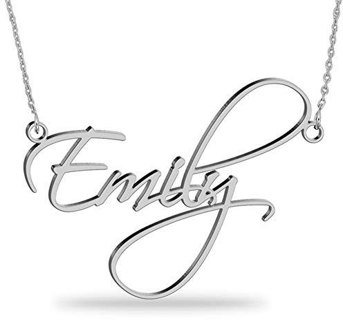 Collana con nome in argento in Oro Bianco Tutti i nomi realizzabili personalizza la tua collana