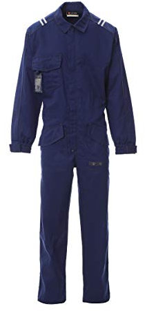 Payper TOTAL-PRO 2.0 Tuta da lavoro uomo cotone antistatico antiacido ignifugo per saldatori Blu Navy (XL)