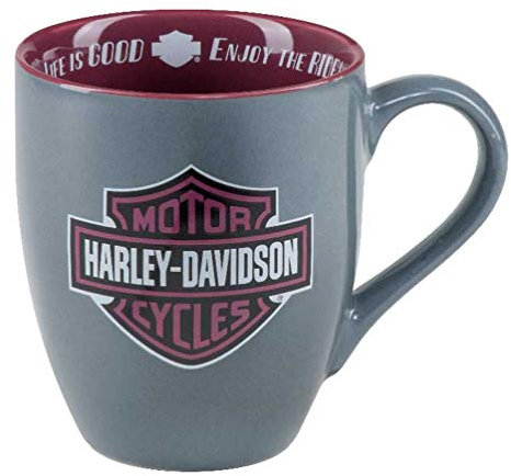 Harley-Davidson Keramik-Kaffeetasse „Enjoy The Ride B&S“ – Grau – 425 ml HDX-98628
