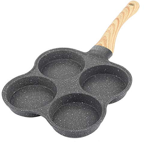 Huairdum Moule de poêle, Omelette Cuisson Poêles À Frire, Poêle À Omelette 4 Trous Poêles À Frire Antiadhésives Petit Déjeuner Pancake Maker Omelette Pan/Oeuf Pan Pour Cuisinière À Induct